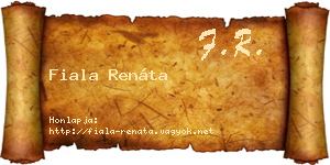 Fiala Renáta névjegykártya