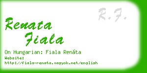renata fiala business card