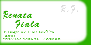 renata fiala business card